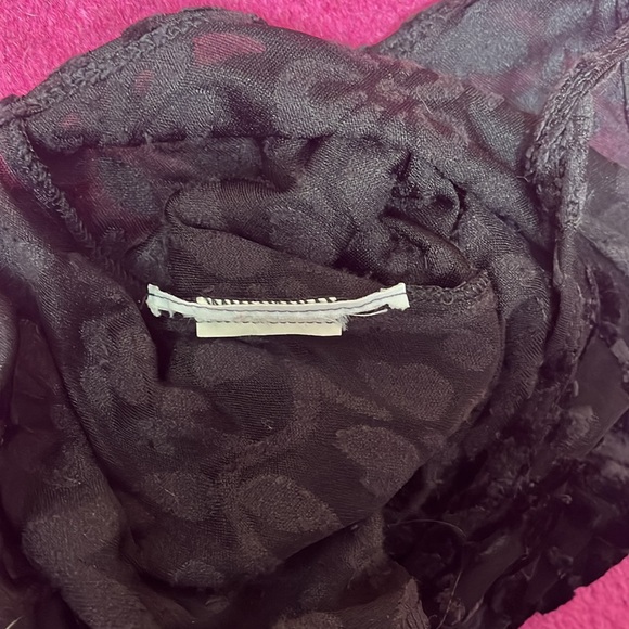 Vintage 90s Goth Maidenform Velvet Burnout Sheer floral maxi slip dress - Picture 5 of 5